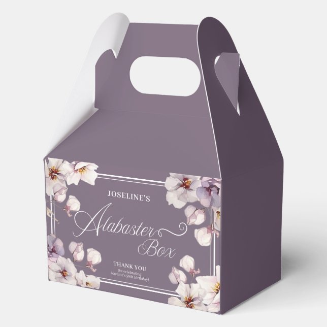Para Regalos Caja de alabastro Caja Purple Birthday Favor (Anverso)