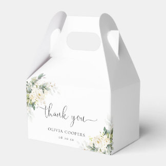 Para Regalos Caja de Baby Shower con flores de rosas blancas