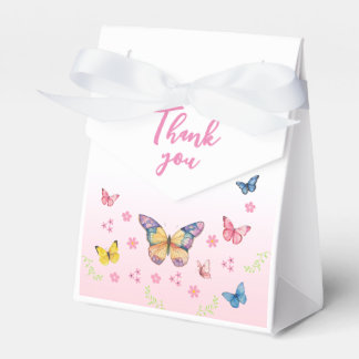Para Regalos Caja de Baby Shower de mariposa rosa y caprichosa