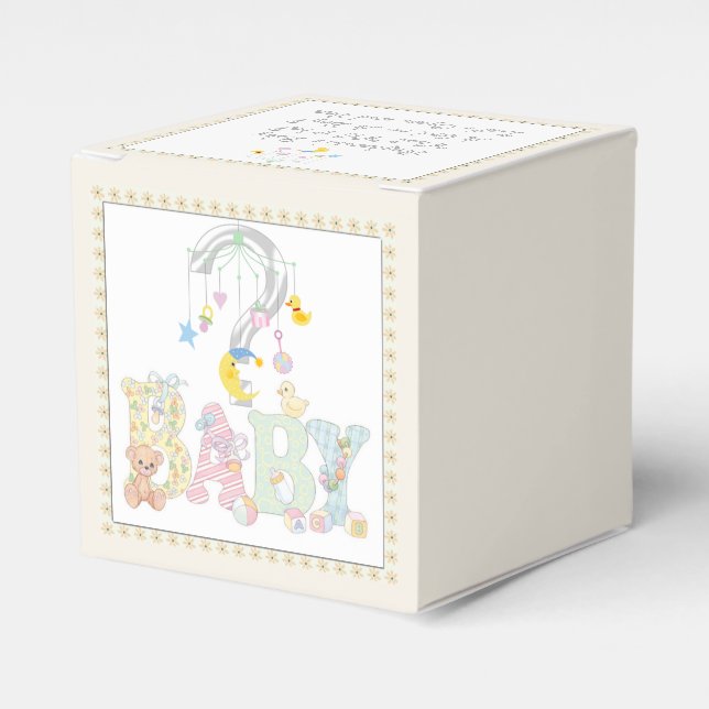 Para Regalos Caja de Baby Shower de promoción de revelación de  (Costado Anverso)