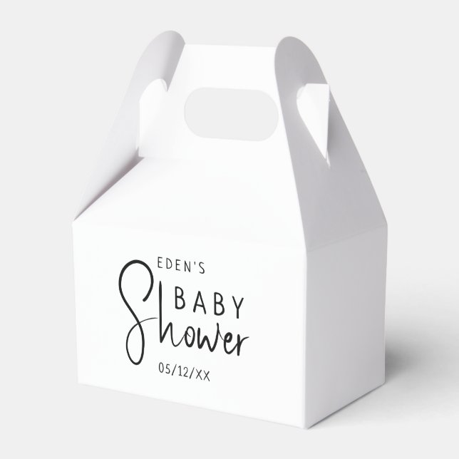 Para Regalos Caja de Baby Shower Neutral Simple Moderno (Front Side)