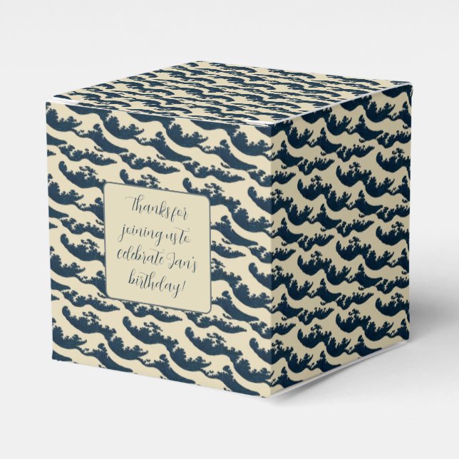 Para Regalos Caja de cambios cuadrada de ondas japonesas (Costado Anverso)