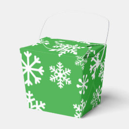 Para Regalos Caja de cocina de Navidades de copo de nieve verde