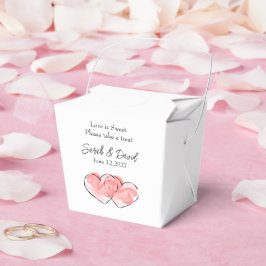 Para Regalos Caja de Corazón de Acuarela Rosa Personalizada par
