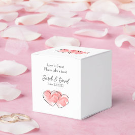 Para Regalos Caja de Corazón de Acuarela Rosa Personalizada par