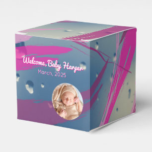 Para Regalos Caja de dulces con pincelada de gota de lluvia ros