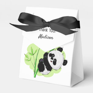 Para Regalos Caja de encargo del favor del texto de las pandas