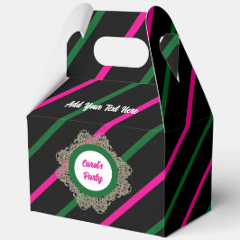 Para Regalos Caja de Favor 5 Negra(Rosa Verde) RFPMDesigns 2024