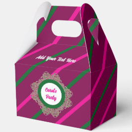 Para Regalos Caja de Favor 5 Plumb (verde rosado) RFPMDesigns ©
