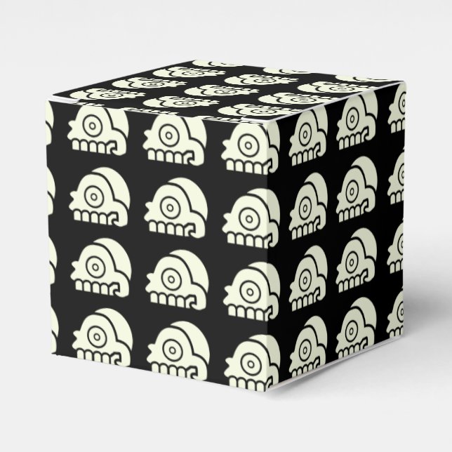 Para Regalos Caja de Favor Aztec Skull Party (Costado Anverso)