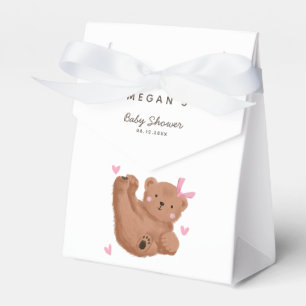 Para Regalos Caja de Favor Baby Shower de Chica de Oso Cuto