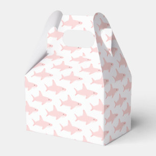 Para Regalos Caja de Favor Blanco Rosa De Tiburón Cortado