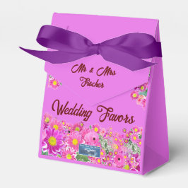 Para Regalos Caja de Favor Bow2 (Mezcla de Flor Rosa) RFPMDesig