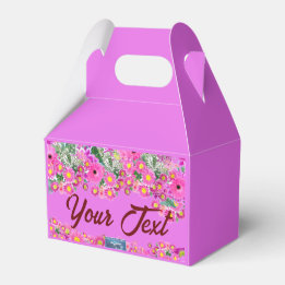 Para Regalos Caja de Favor con asa (Mezcla de Flor Rosa)RFPMDes
