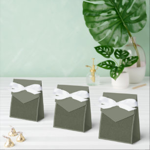 Para Regalos Caja de Favor con Brillo Verde Musgo – Personaliza