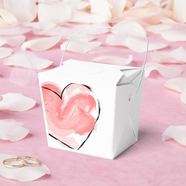 Para Regalos Caja de favor con corazón lindo (Boda)