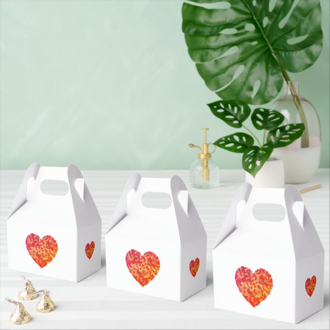Para Regalos Caja de Favor con Diseño de Corazón (Múltiple)