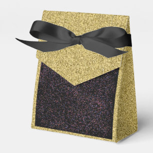Para Regalos Caja de Favor con Diseño Moteado Dorado Salpicado