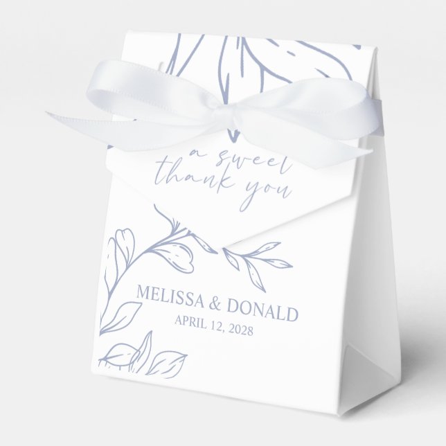 Para Regalos Caja de Favor con Flores de Vinca (Front Side)