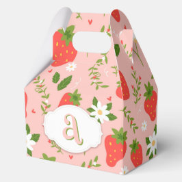 Para Regalos Caja de Favor con Lindo Patrón de Fresa