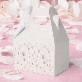 Para Regalos Caja de Favor con Patrón Botánico Suave
