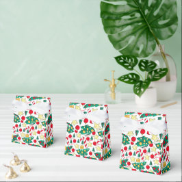 Para Regalos Caja de Favor con Patrón Navideño Festivo
