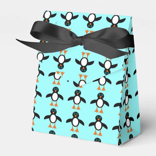 Para Regalos Caja de Favor Cute Pingüino (Front Side)