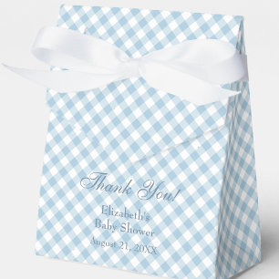 Para Regalos Caja de Favor de Baby Shower de Cuadros Azules