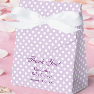 Para Regalos Caja de Favor de Baby Shower de Lunares Morados
