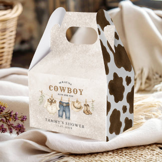 Para Regalos Caja de Favor de Baby Shower de Ropa de Vaquero Pe