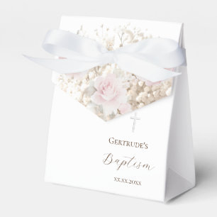 Para Regalos caja de favor de bautizo delicado ramo
