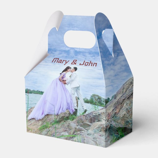 Para Regalos Caja de Favor de Boda (Front Side)