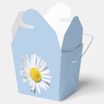Caja de Favor de Boda de Daisy Azul Ácido