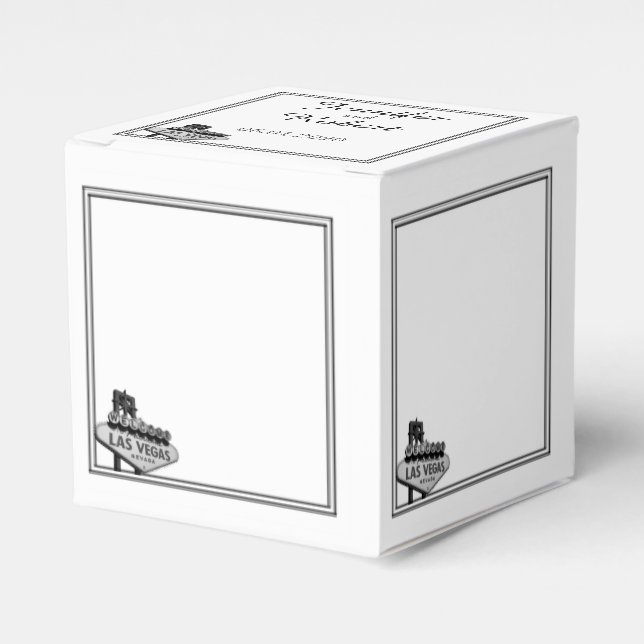 Para Regalos Caja de Favor de Boda de Destino de Las Vegas (Costado Anverso)