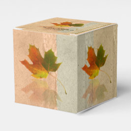 Para Regalos Caja de Favor de Boda de Hojas de Maple Caída