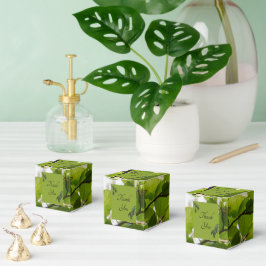 Para Regalos Caja de Favor de Boda de Hojas Verdes