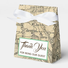 Para Regalos Caja de Favor de Boda de Mapa de Vintage