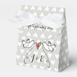 Para Regalos Caja de Favor de Boda de palomas blancas personali