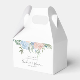 Para Regalos Caja de Favor de Boda Floral Azul y Rosa Dusty