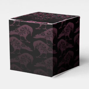 Para Regalos Caja de Favor de Boda Gótica Púrpura Raven