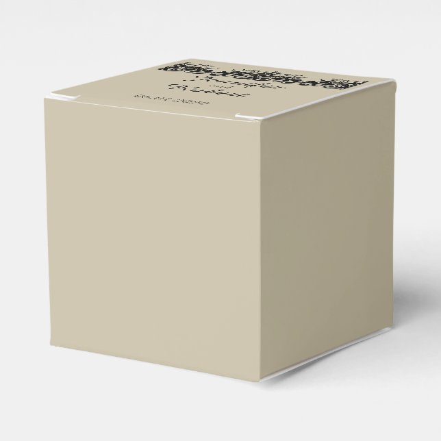 Para Regalos Caja de Favor de Boda Grabado en relieve con Flora (Costado Anverso)