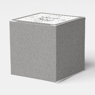 Para Regalos Caja de Favor de Boda Gráfica Gris y Blanco