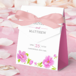 Para Regalos Caja de Favor de Boda Magenta Floral de Peonies Ro