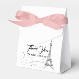 Para Regalos Caja de Favor de Boda Parisiense Doodles