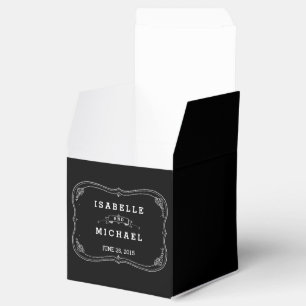 Para Regalos Caja de Favor de Boda Vintage de Chalkboard Fancy