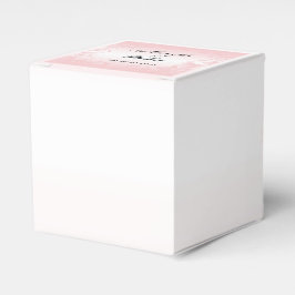 Para Regalos Caja de Favor de Boda Vintage Rosada Floral