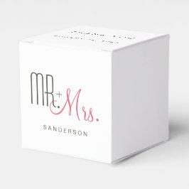 Para Regalos Caja de Favor de Bodas Modernas Retro