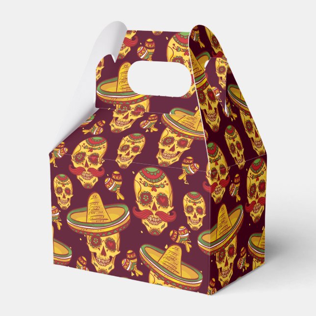 Para Regalos Caja de Favor de Calavera de Azúcar (Front Side)