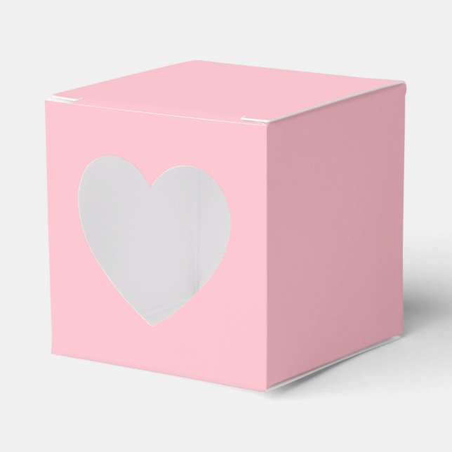 Para Regalos Caja de Favor de Corazón Rosa (Anverso)