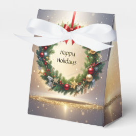 Para Regalos Caja de Favor de Corona Navideña Festiva